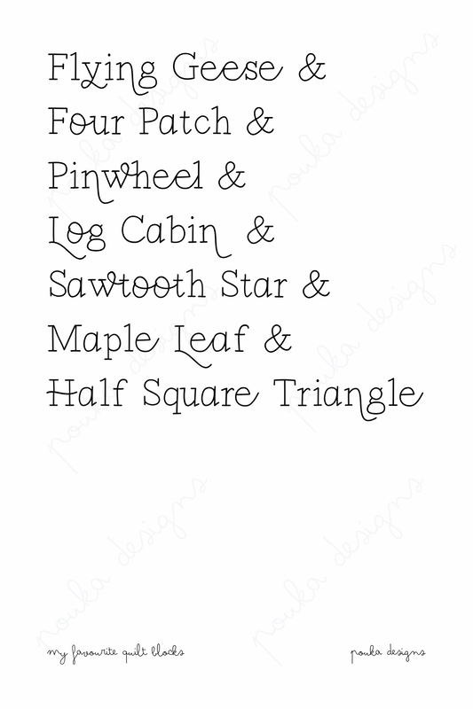 My Favourite Quilt Blocks DIGITAL PACK PDF, PNG JPEG SVG files